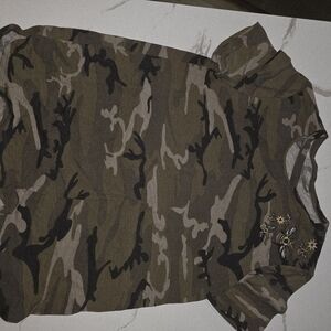 Camouflage Print Women's Top